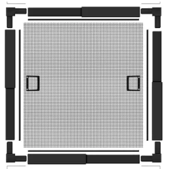 Insektenschutz-Fenster Telescope 140 x 150 cm anthrazit ^ Schellenberg Clearance
