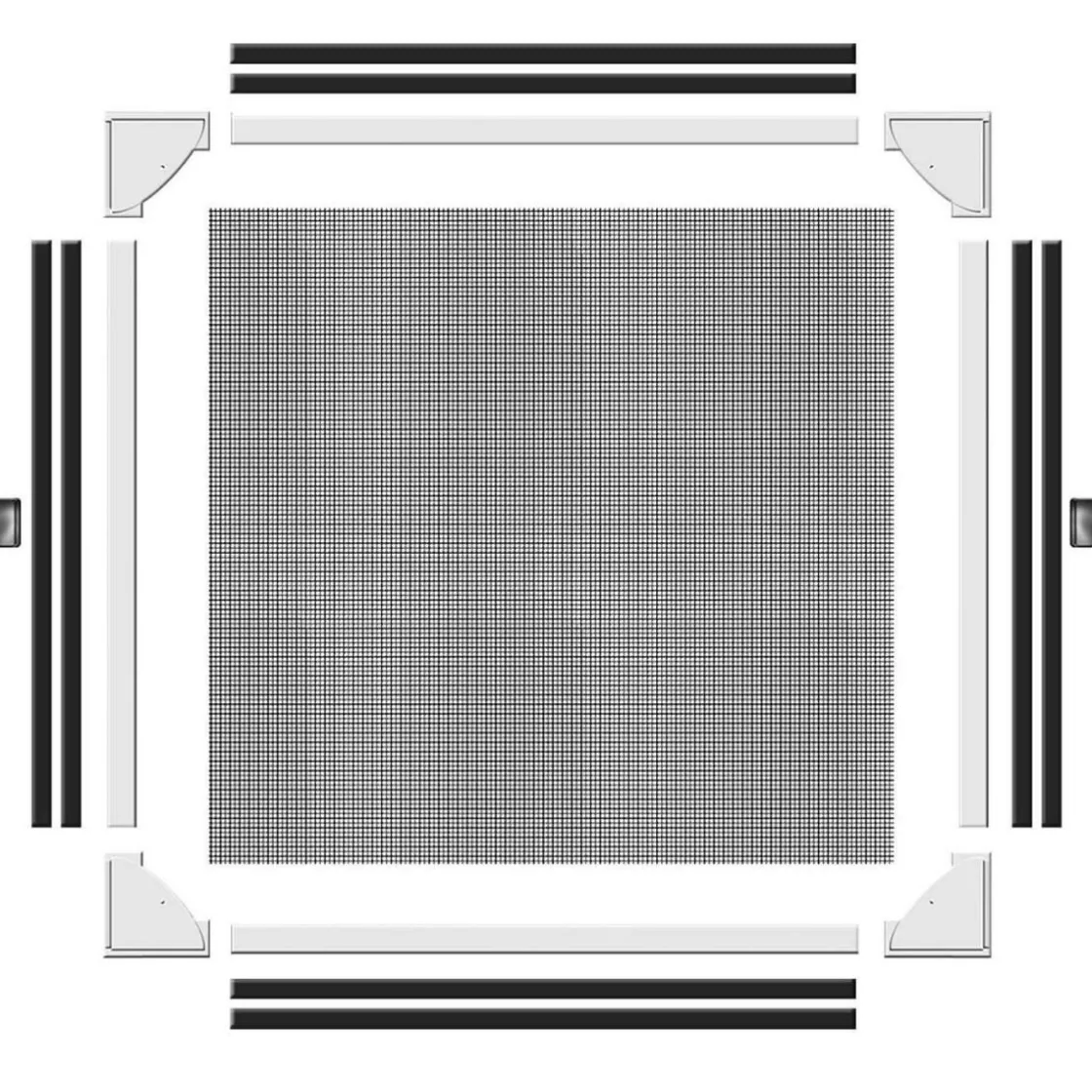 Insektenschutz-Magnetrahmen 100 x 120 cm weiß ^ Schellenberg