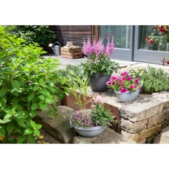 Blumentopf Country Star 270 cm Metallic grau ^ Scheurich Sale