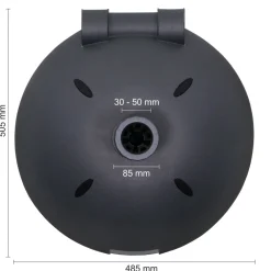Beton-Schirmständer 40 kg halbrund anthrazit ^ Schneider Schirme Discount