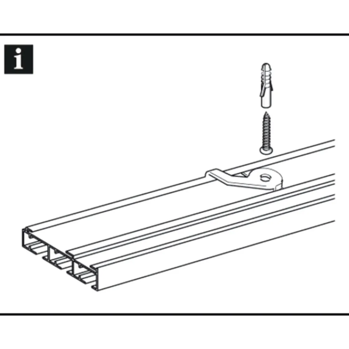 Schnellspanner für 3lfg Schine silber ^ Gardinia