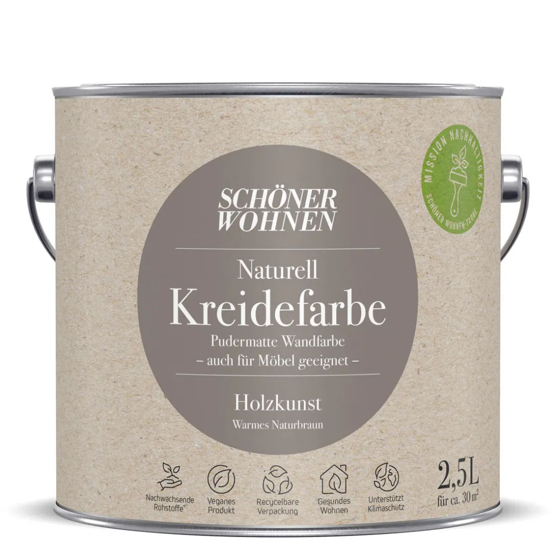Naturell Kreidefarbe 2,5 L Holzkunst ^ Schöner Wohnen Farbe