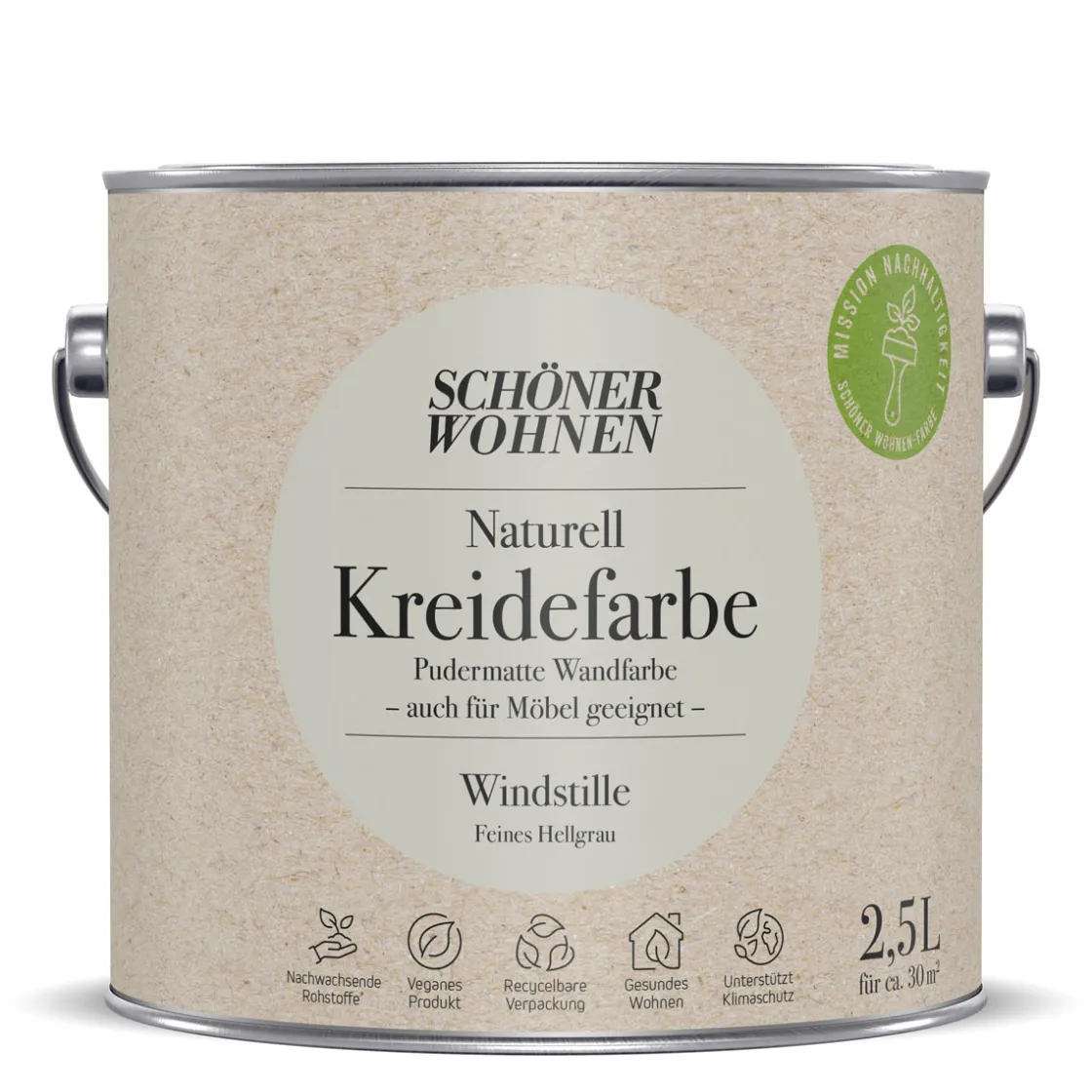 Naturell Kreidefarbe 2,5 L Wildstille ^ Schöner Wohnen Farbe Discount