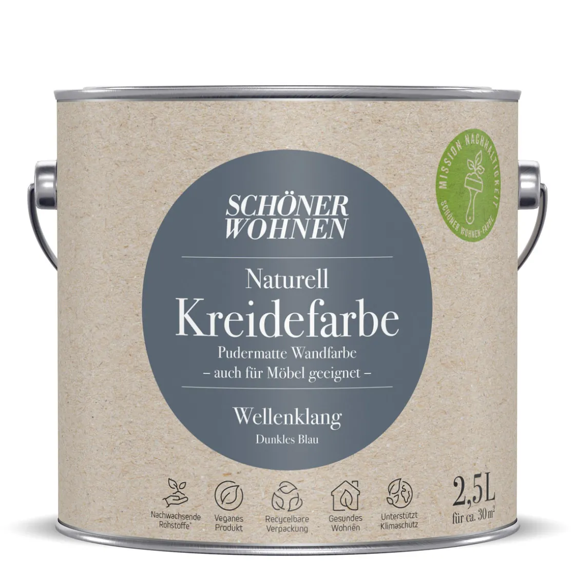 Naturell Kreidefarbe 2,5 L Wellenklang ^ Schöner Wohnen Farbe Best
