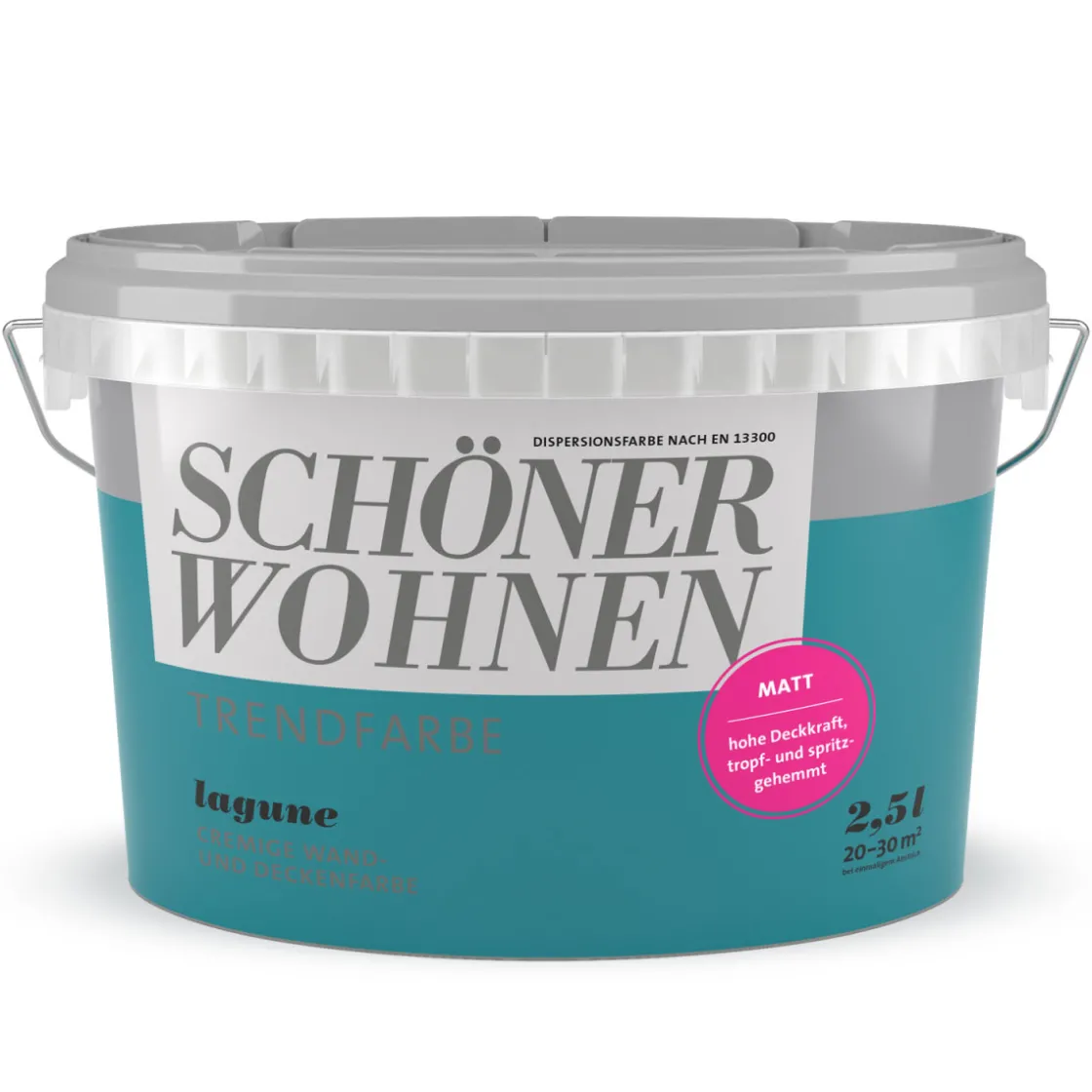 Trendfarbe Lagune 2,5 L ^ Schöner Wohnen Farbe Outlet
