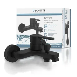 Badewannenarmatur Denver schwarz matt ^ Schütte Discount