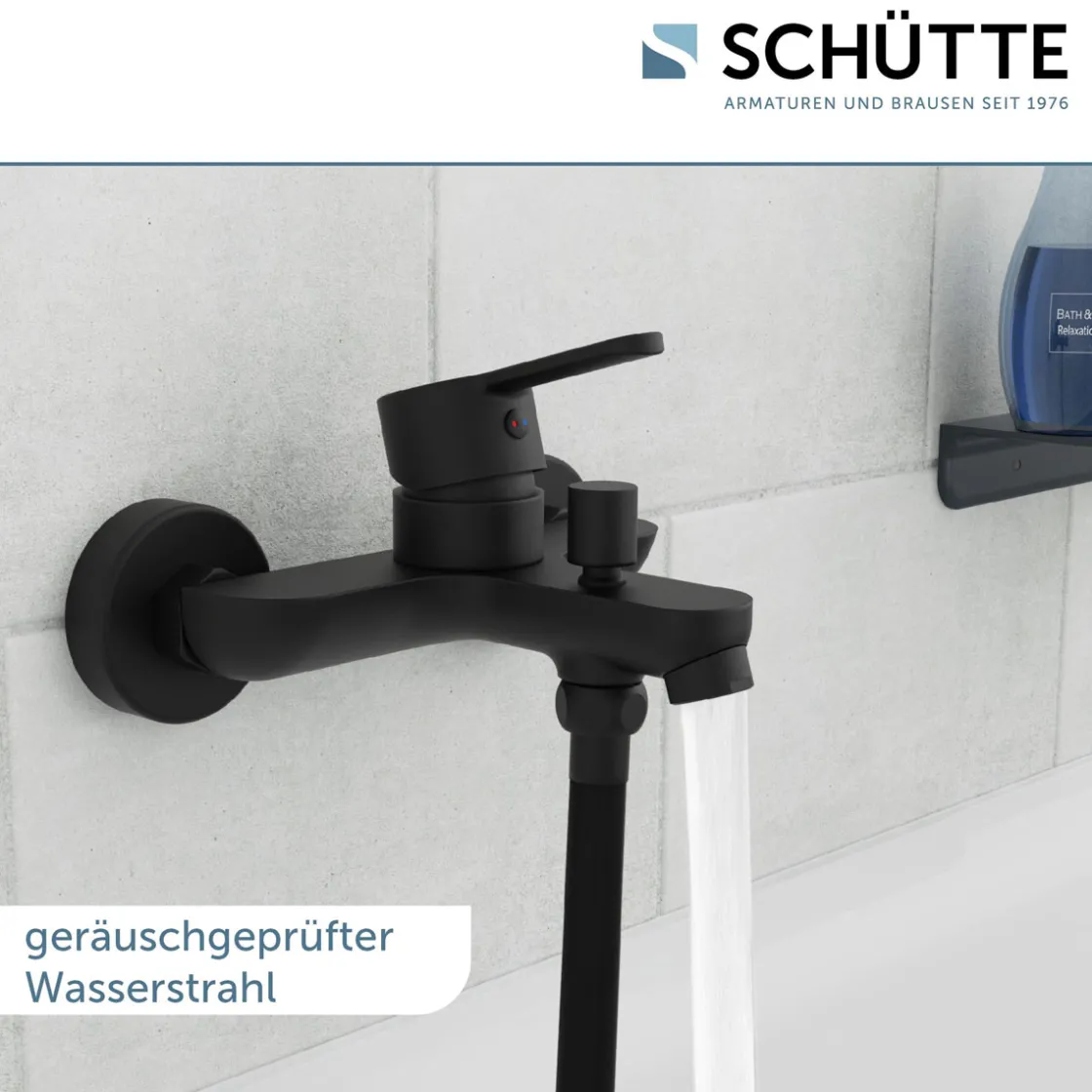 Badewannenarmatur Denver schwarz matt ^ Schütte Discount