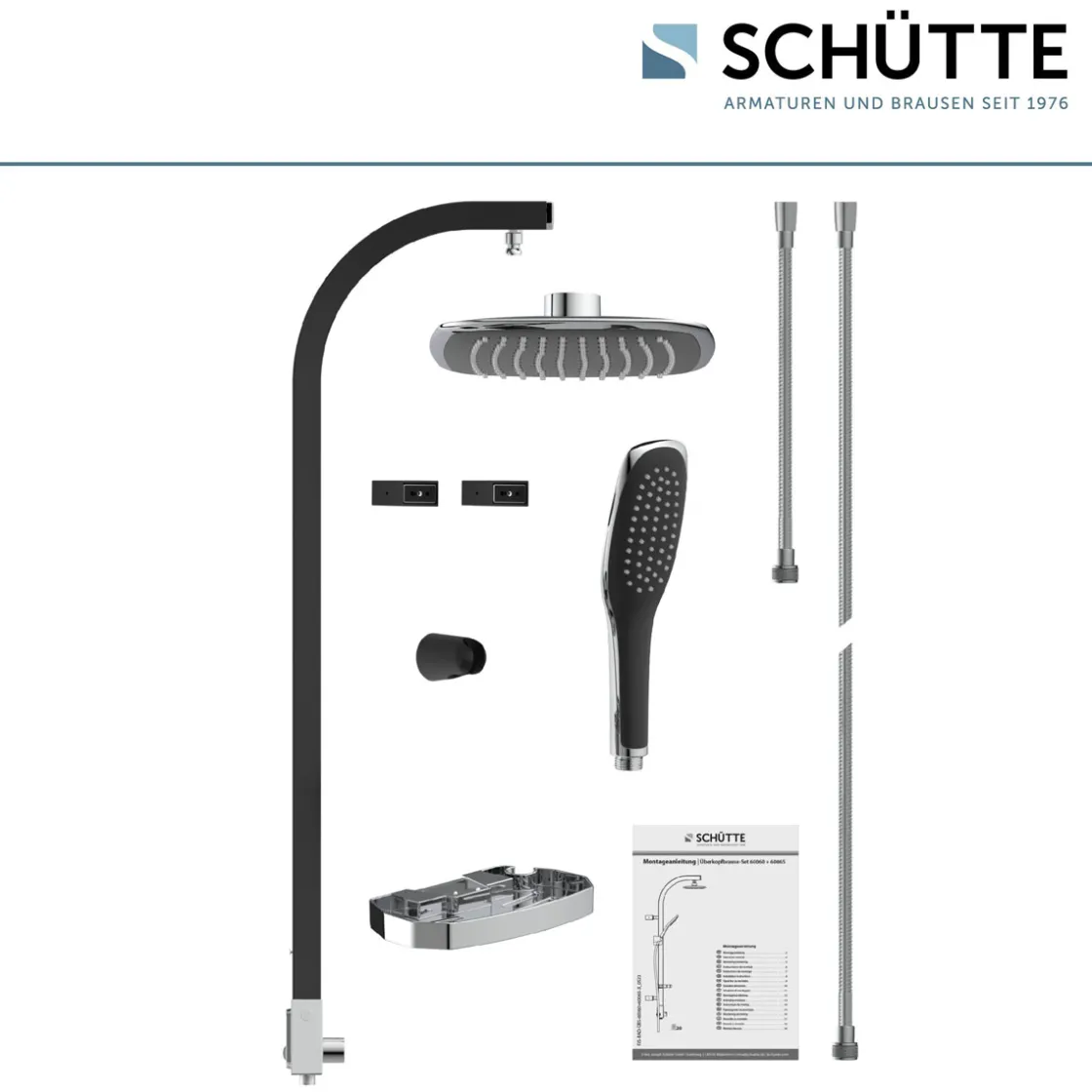 Überkopfbrause-Set Madagaskar schwarz ^ Schütte Online