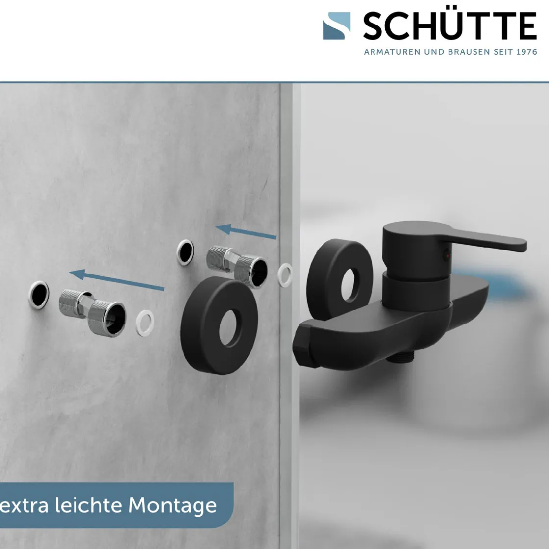 Duscharmatur Denver schwarz matt ^ Schütte Outlet