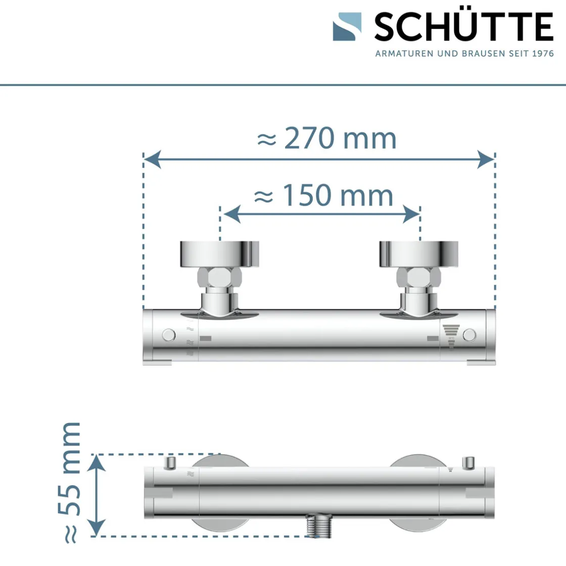 Duscharmatur London chrom ^ Schütte Online