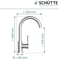 Küchenarmatur Cornwall Spültischarmatur chrom ^ Schütte Discount