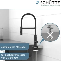 Küchenarmatur Miami schwarz matt ^ Schütte Online