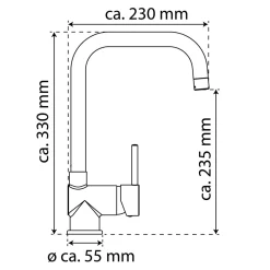 Niederdruck-Spültischarmatur Futura schwarz matt ^ Schütte Best