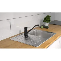 schwenkbare Design Küchenarmatur Grande schwarz matt ^ Schütte Clearance