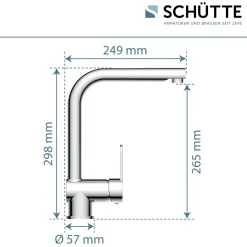Spültischarmatur London mit herausziehbarem Auslauf ^ Schütte Discount