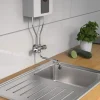 Spültischarmatur Niederdruck schwenkbar für 5 L Obertischspeicher ^ Schütte New