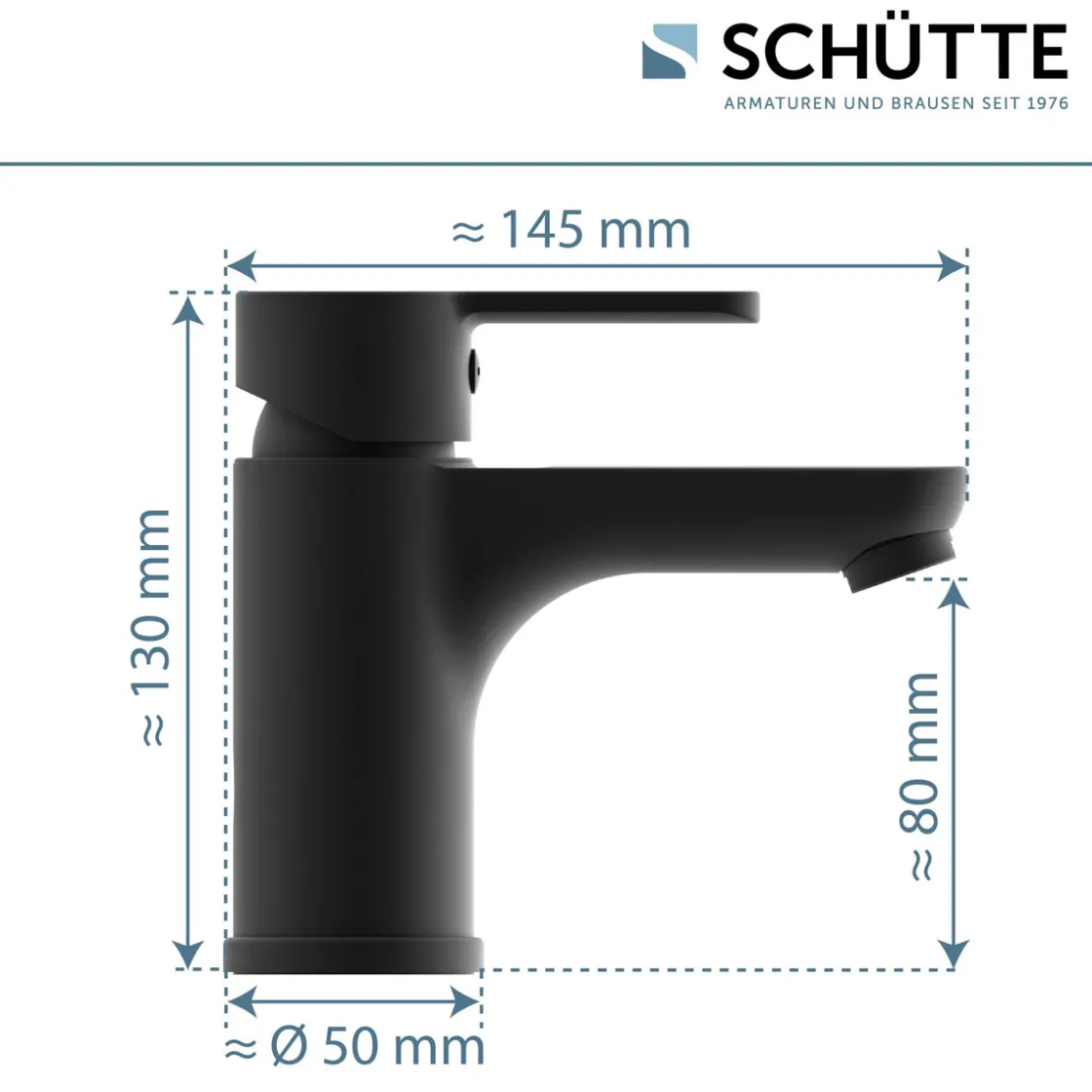 Waschtischarmatur Denver schwarz matt ^ Schütte Online