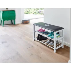 Schuhbank mit Sitzkissen Stern ca 78 x 48 x 30 cm ^ Discount