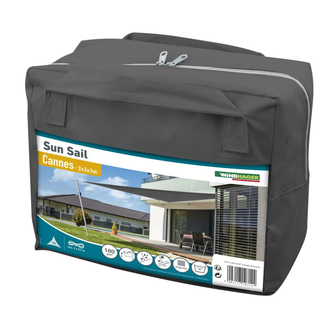 Segel Cannes Dr 3x3x3m anthrazit ^ Clearance