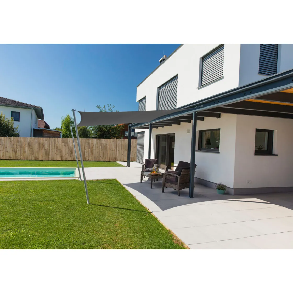 Segel Cannes Qu 4x4m anthrazit ^ Hot