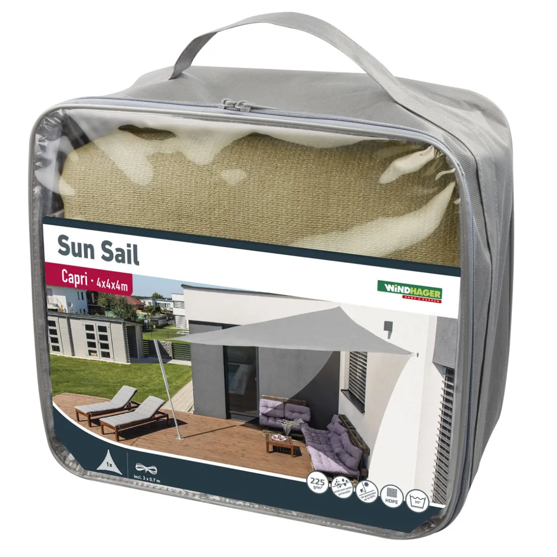 Segel Capri Dr 4x4x4m champagne ^ Discount