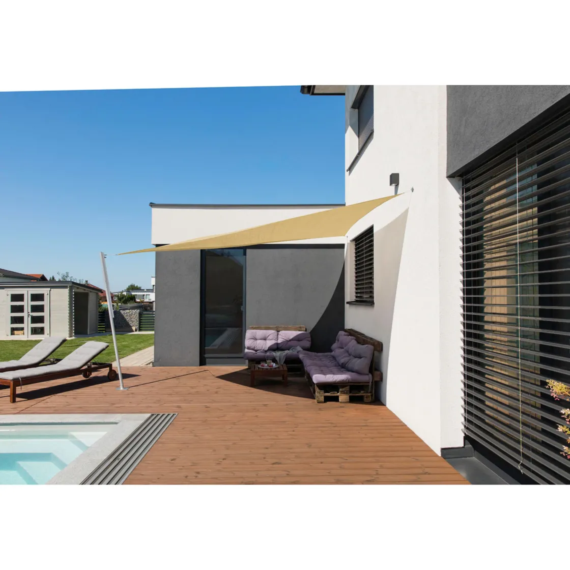 Segel Capri Dr 4x4x4m champagne ^ Discount