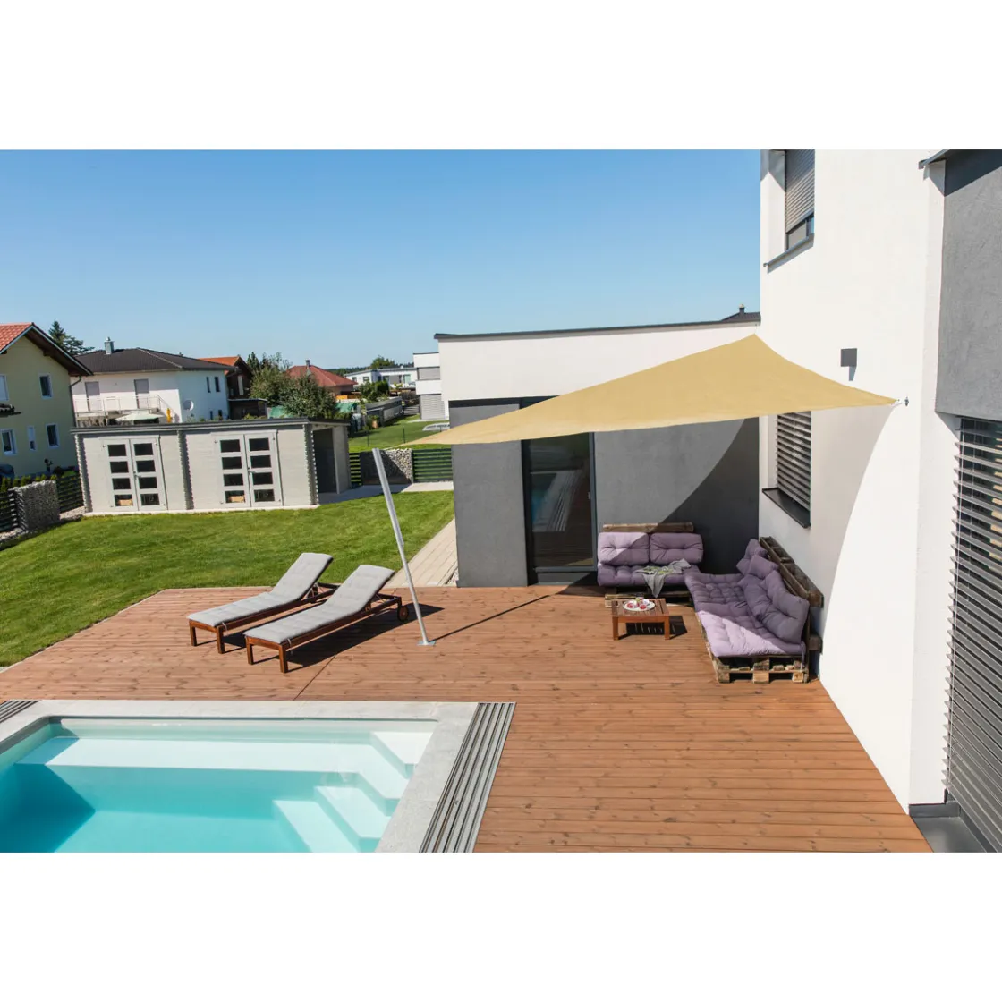 Segel Capri Dr 4x4x4m champagne ^ Discount