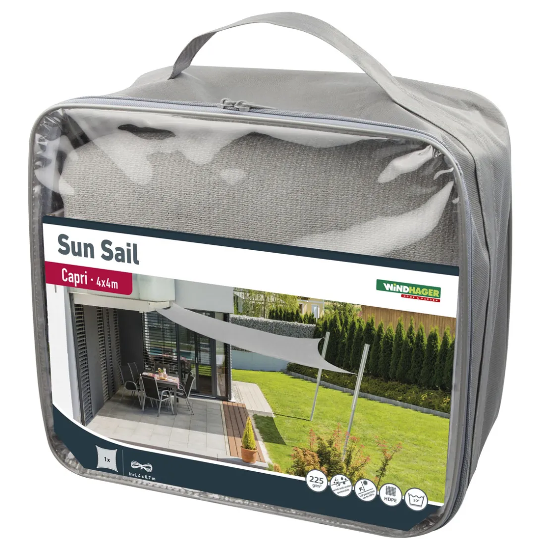 Segel Capri Qu 4x4m grey ^ Online