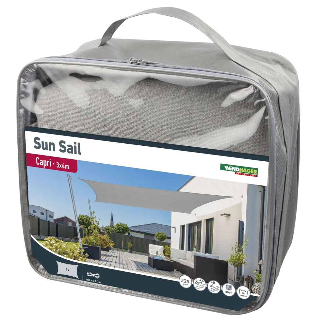 Segel Capri Re 3x4m grey ^ Best