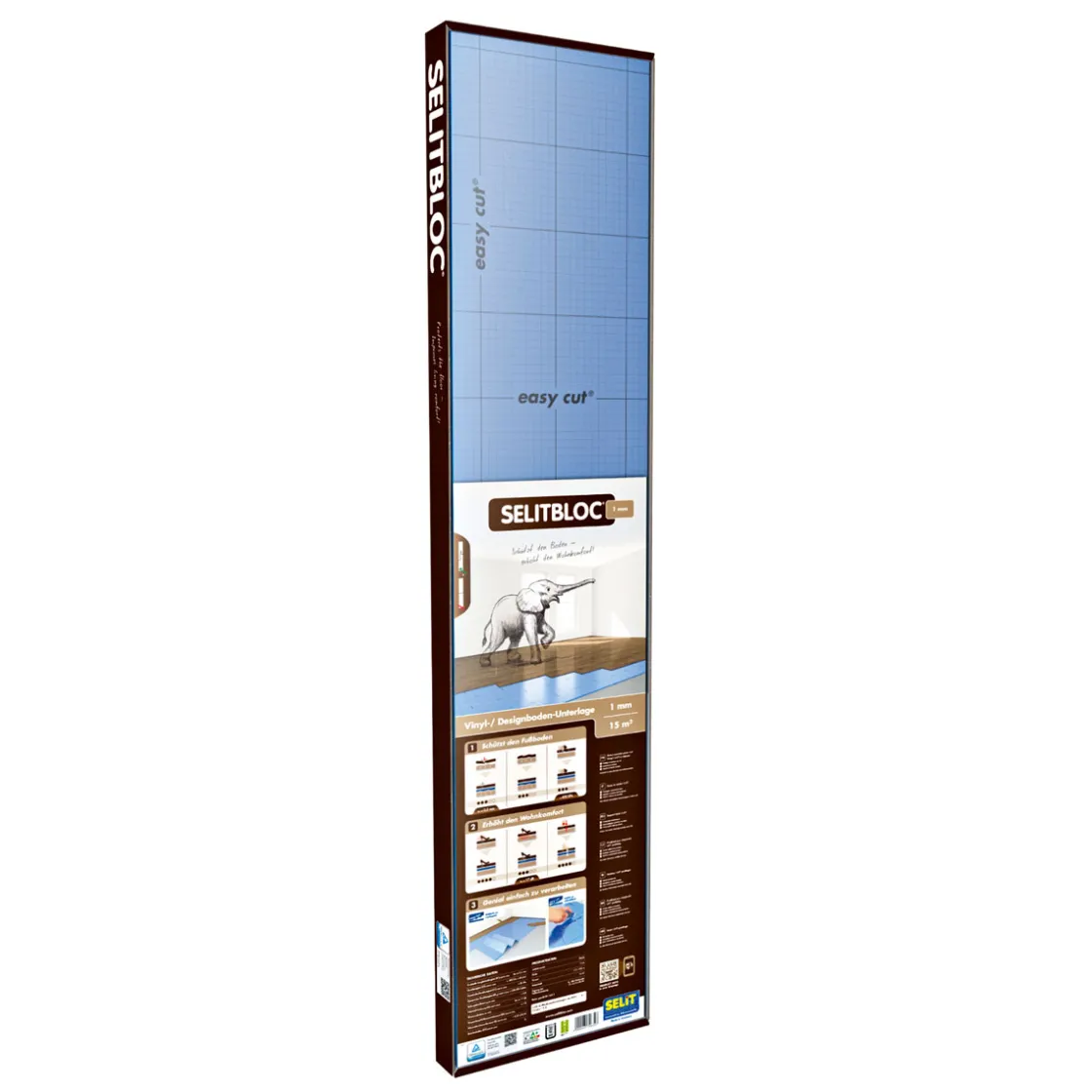 BLOC 1 mm Vinyl- und Designbodenunterlage 15m² ^ Selit Clearance