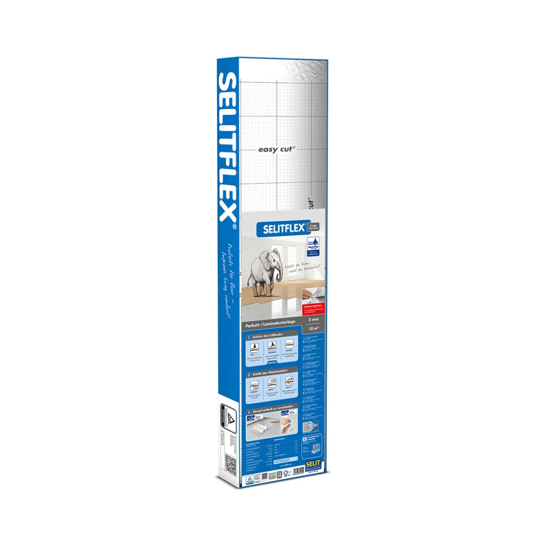 FLEX 3 mm AquaStop Parkett-/ Laminatunterlage 10 m² ^ Selit