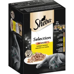 Katzenfutter-Vorratspack Selection Geflügel Variation 12 x 85g ^ Sheba Hot