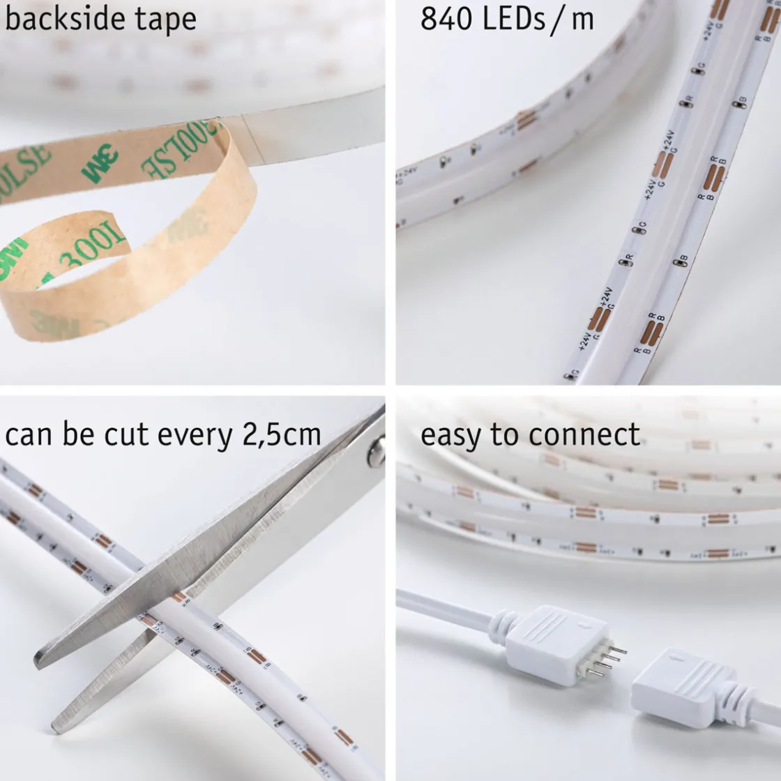SimpLed COB Strip Set 1,5m RGB 12W230/12V DC weiss Metall ^ Paulmann Sale