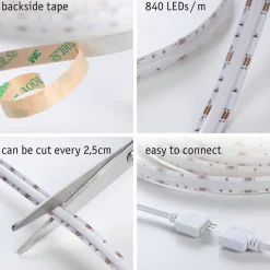 SimpLed COB Strip Set 3m RGB 22W 230/12VDC weiss Metall ^ Paulmann Outlet