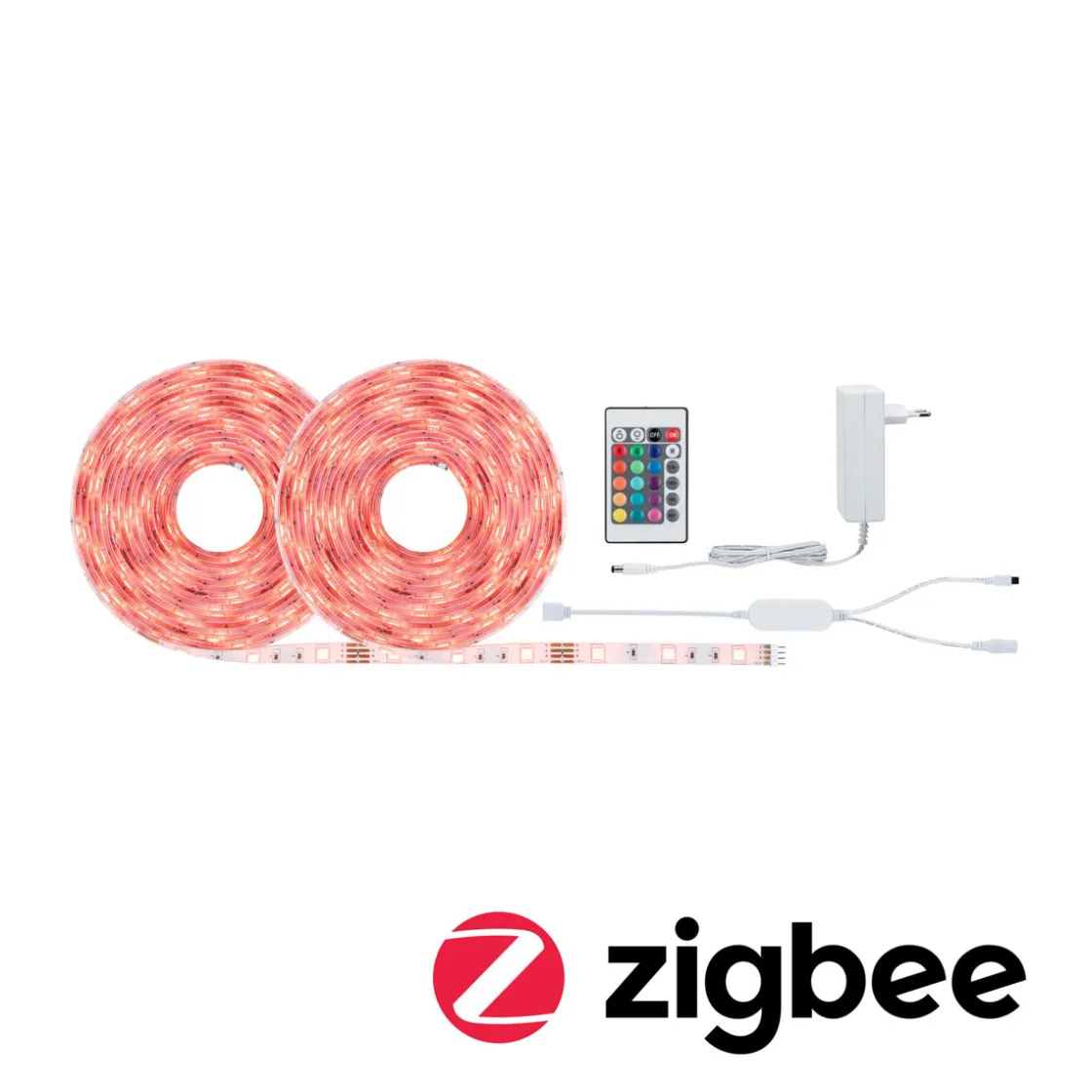 SimpLED Stripe Set 10m RGB Zigbee230/12V DC Weiss Metall Kst ^ Paulmann