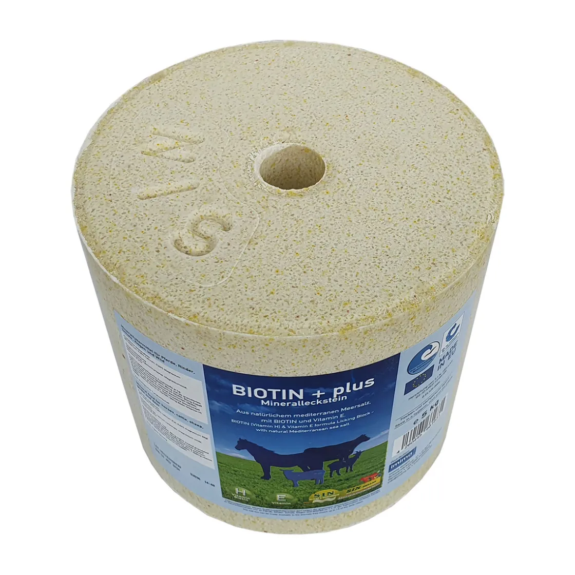 SIN Hellas BIOTIN und Plus 5 kg Mineralleckstein ^ Outlet