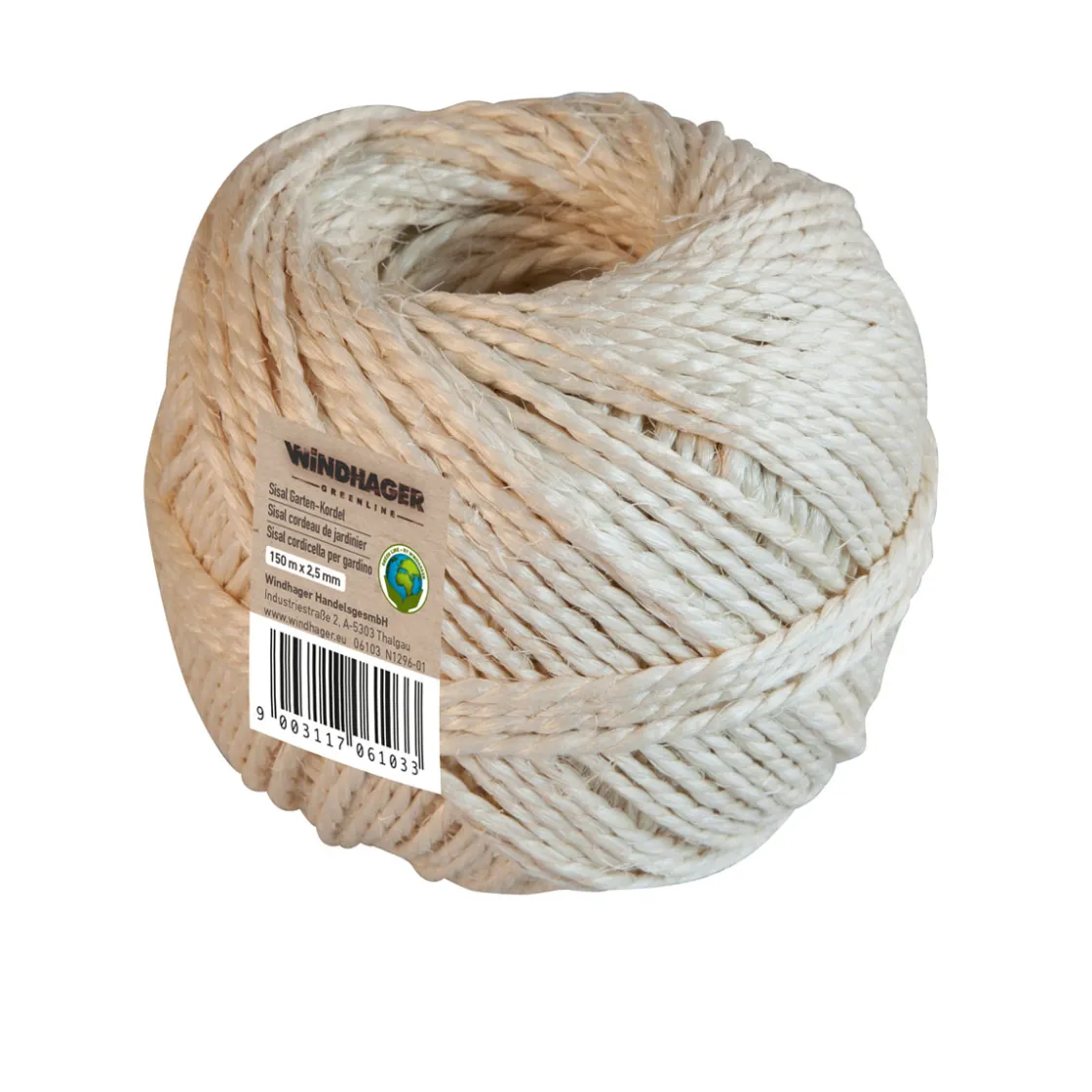 Sisal Garten-Kordel weiss 150m x 2,5 mm ^ Windhager Best