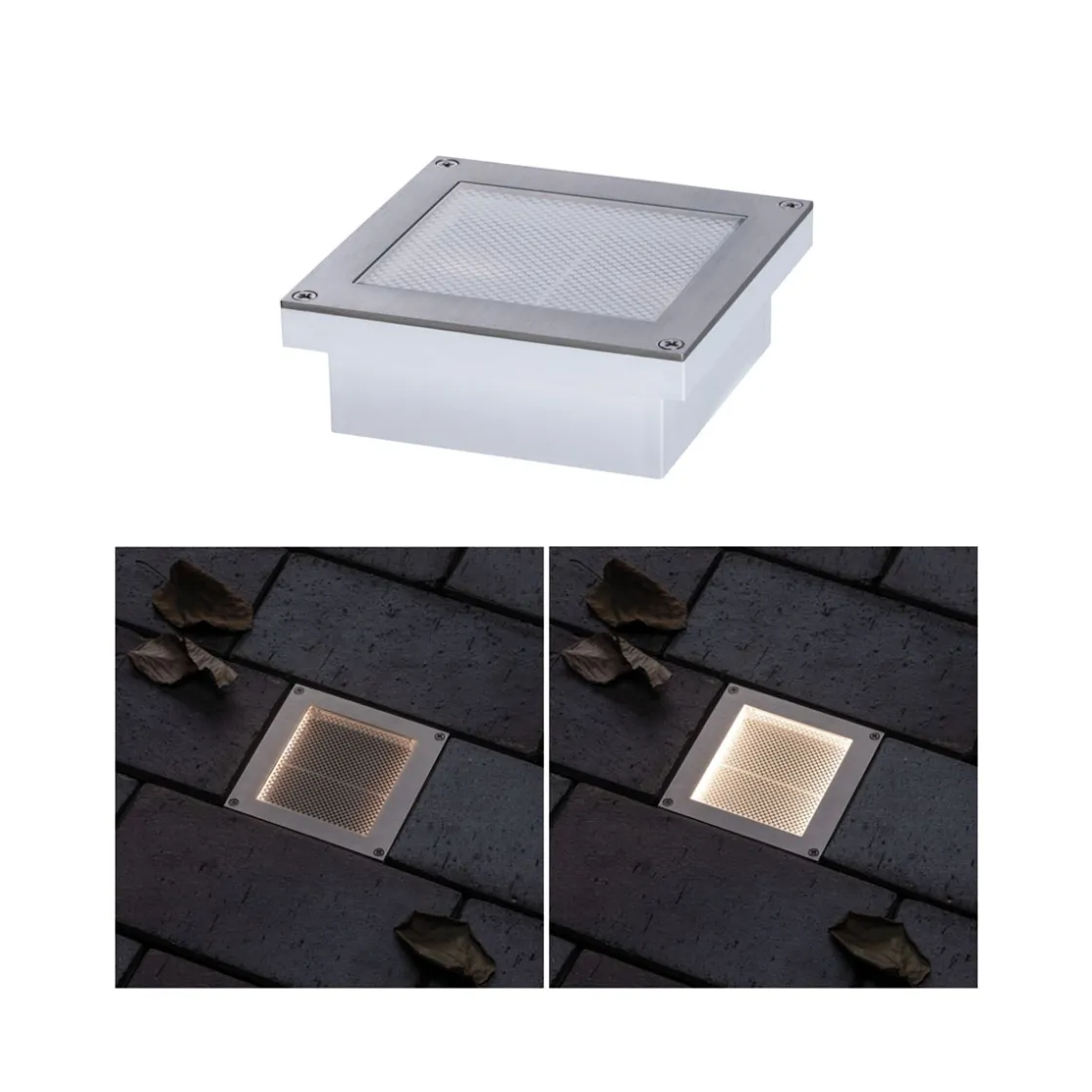 Solar BodenEBL Aron Metall BWM 10x10cmIP67 3000K 5/40lm ^ Paulmann Clearance