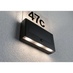 Solar Hausnummer Neda PIR AnthrazitIP44 3000K ^ Paulmann