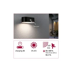 Solar WL Adya IP44 3000K PIR ^ Paulmann Outlet