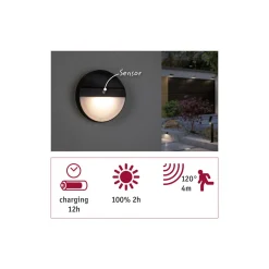 Solar WL Eloise BWM Anthrazit IP443000K 100lm ^ Paulmann Online