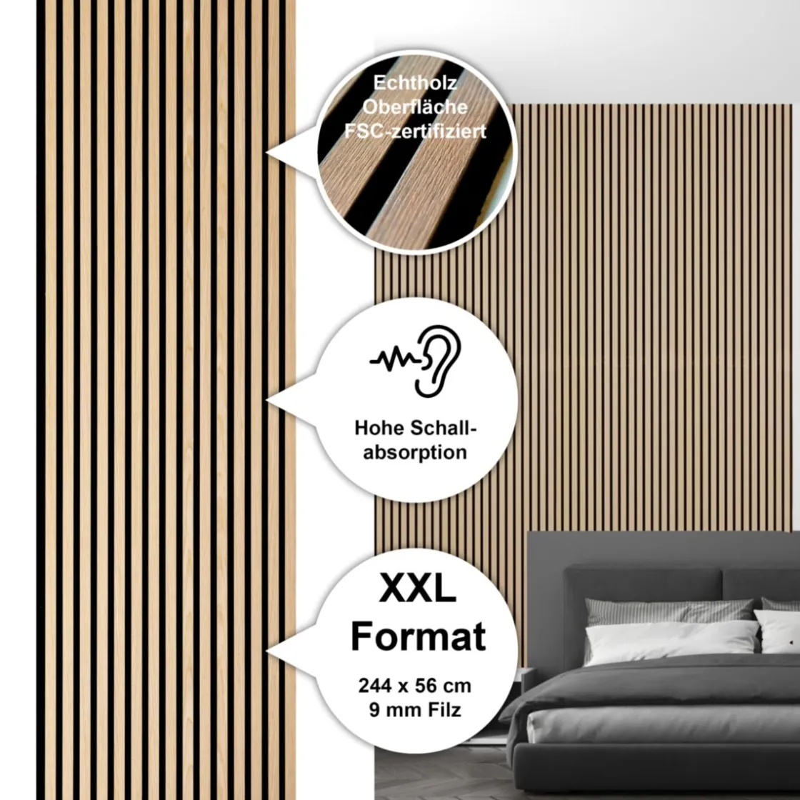 Sonido Elements FSC New Light oak2440x560x18mm FSC ^ Outlet