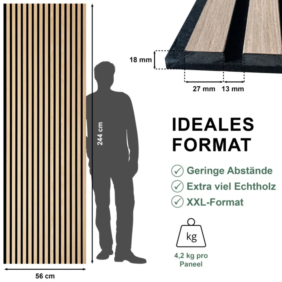 Sonido Elements FSC New Light oak2440x560x18mm FSC ^ Outlet