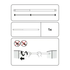 Spannstange 26/23 mm ausdrehb. 125-220cm ^ Gardinia Outlet
