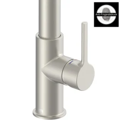 SP-Armatur ALUNA mit Geschirrbrause,schwenkbar, Keramikkar., Edelstahl-Optik ^ LENZ Clearance