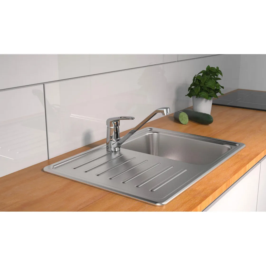 SP-Armatur Grande chrom 360Gr. schwenkb.offener Bedienhebel inkl. Befestigung ^ Schütte Sale