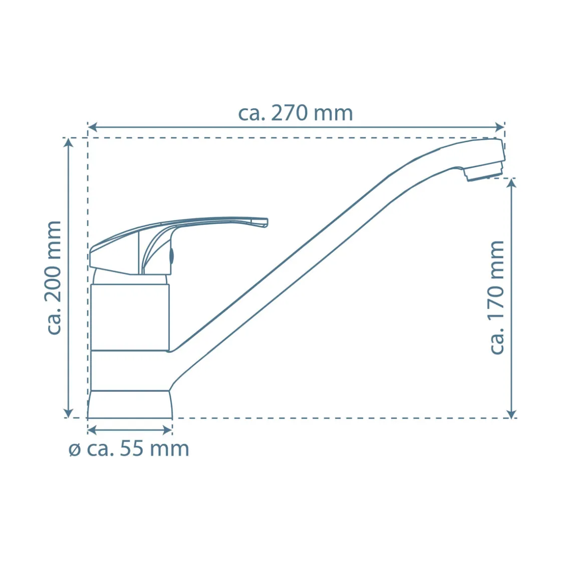 SP-Armatur Grande chrom 360Gr. schwenkb.offener Bedienhebel inkl. Befestigung ^ Schütte Sale