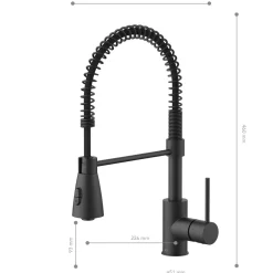 SP-Armatur KALANI mit PendelbrauseKeramikkartusche 35mm, schwarz ^ LENZ Online
