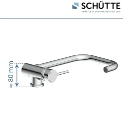 SP-Armatur Window chrom schwenkbar Cold-Start u. Unterfenstermontage umklappbar ^ Schütte Hot