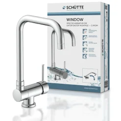 SP-Armatur Window chrom schwenkbar Cold-Start u. Unterfenstermontage umklappbar ^ Schütte Hot